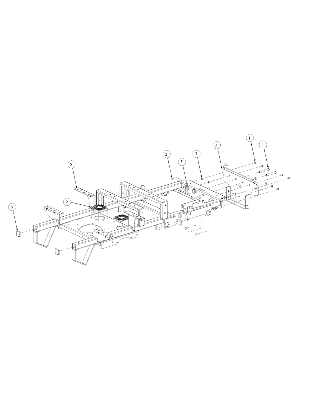 Frame Assembly Diagram and Parts List for M48-HN 53BB5E6V750-20-HP-OHV Cub Cadet Lawn Tractor